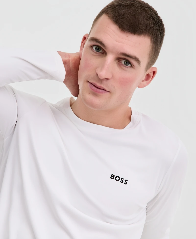 Boss Hugo Men's Long-Sleeve Uv Protection Rashguard Swim Shirt