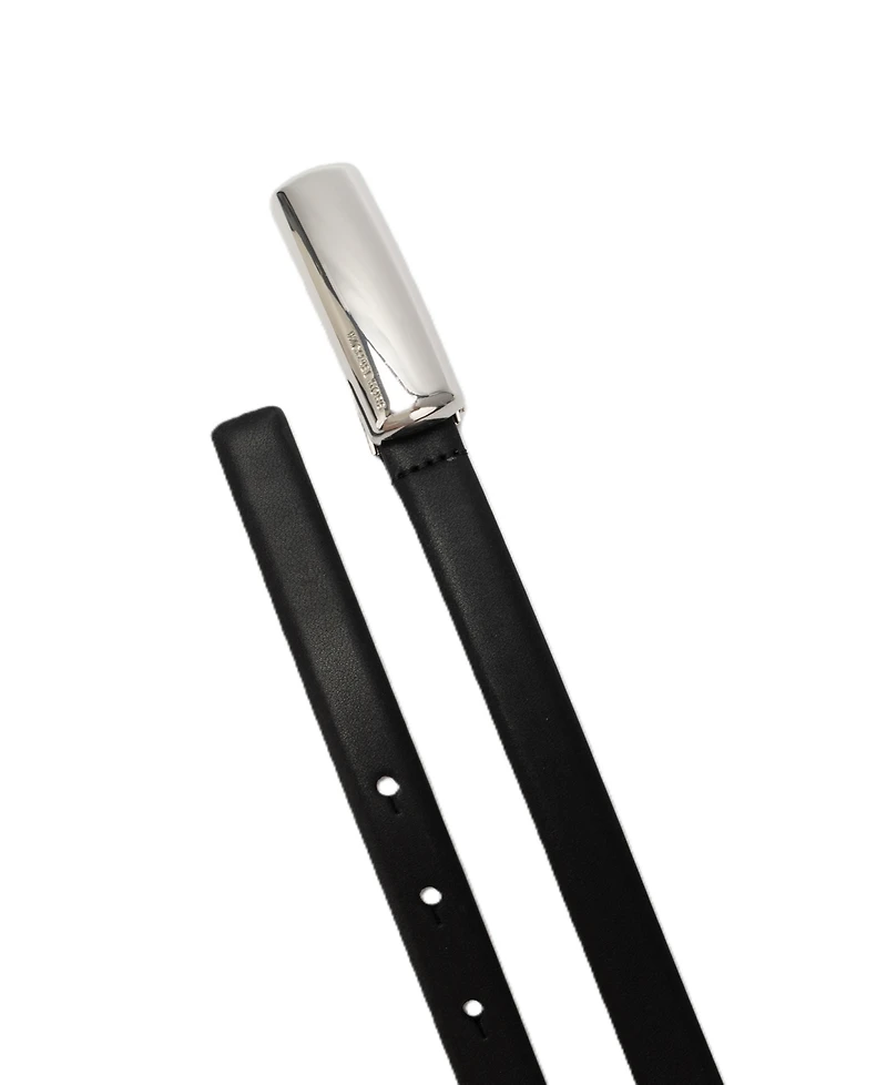 Michael Kors Bubble Plaque Leather Belt