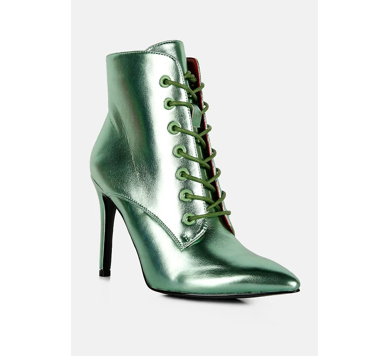 Piet Womens Metallic Stiletto Ankle Boot