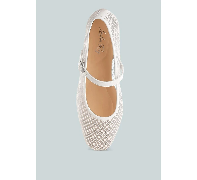 averona mesh mary jane flats