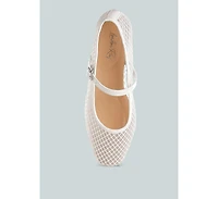 averona mesh mary jane flats