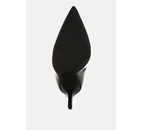 Kultrus Croco Stiletto Heel Mid-Calf Boots