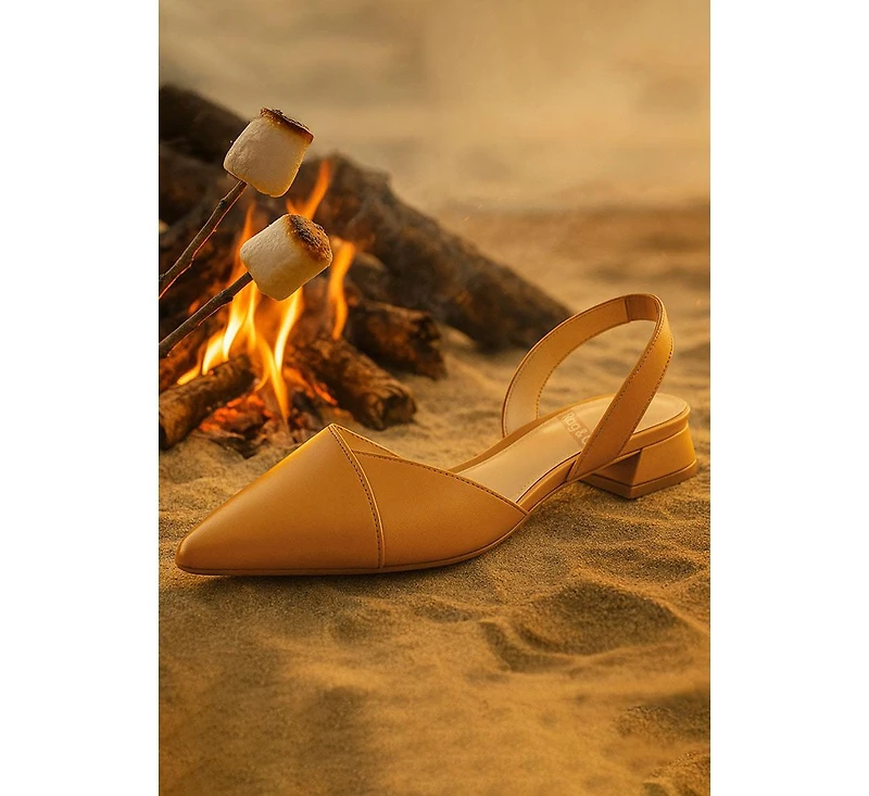 Tijay Soft Real Leather Slingback Sandals