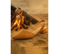 Tijay Soft Real Leather Slingback Sandals