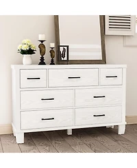 gaomon TrailBlaze Dresser with 7 Drawers, 51'' Modern Wood Dresser Wide Chest of Drawers Closet with Metal Handle Wood Rustic Tall Dressers Chest