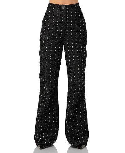 Ivonne Women's Textured Wide-Leg Jeans