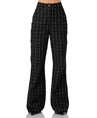 Ivonne Women's Textured Wide-Leg Jeans