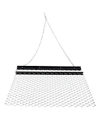 Flynama Black 4x5ft Atv Drag Harrow Heavy Duty Q235 Steel Chain Harrow for Landscape Leveling Sod Prepping Gravel Driveway Farm Yard Garden