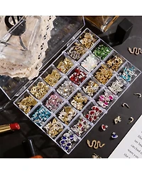 Yigii 24-Compartment Clear Organizer for Jewelry and Small Supplies