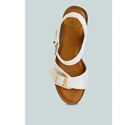 Ompasa Genuine Leather Clog Sandals