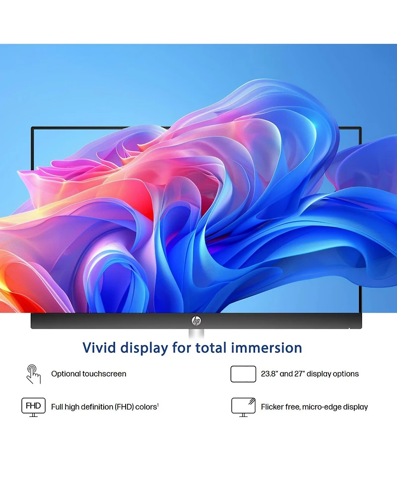 Hp Essential 27" All-in-One Intel Core Ultra 7 32GB Ram Intel Graphics 1TB Ssd Storage Windows 11 Home 60Hz - Black