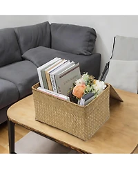 Yigii Seagrass Storage Basket with Lid