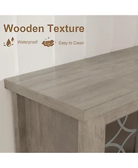 Gaomon Farmhouse Tv Stand, Entertainment Center for 75 Inch Tv, Media Console Tablefor Living Room, Bedroom, Grey