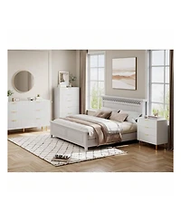 gaomon 3-Drawer Wood Dresser Chest, Large Modern Nightstand Storage Organizer for Bedroom Clothes