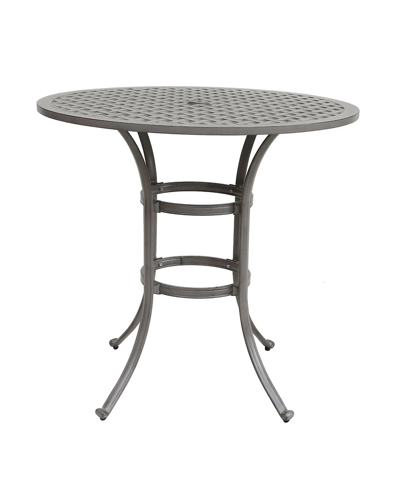 Mondawe 42 Inches Cast Aluminum with Umbralla Hole Round Bar Table