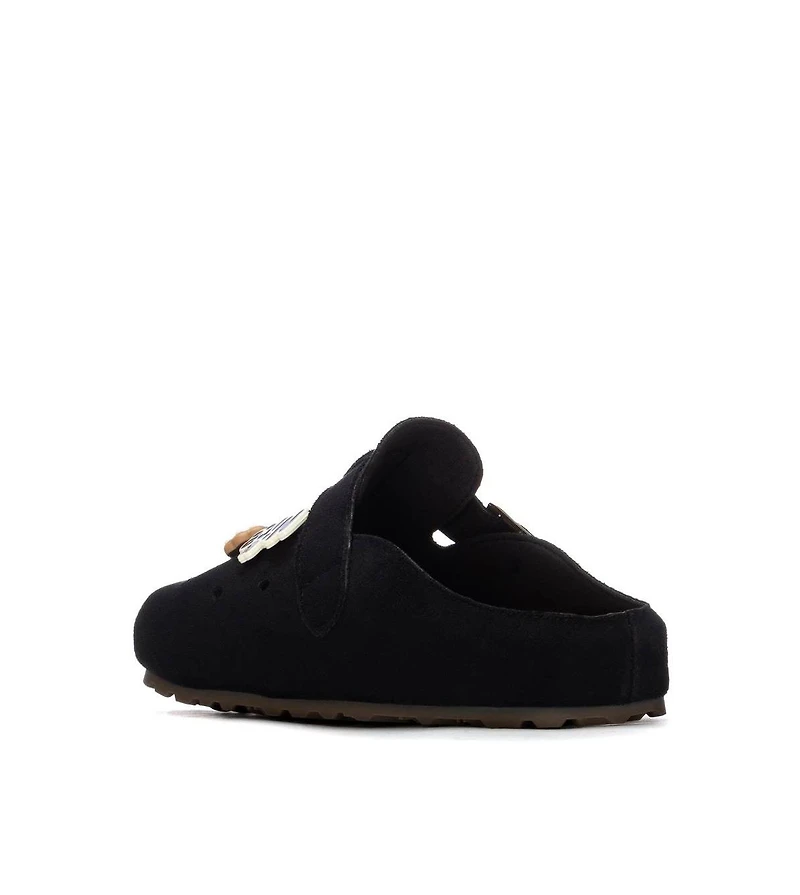 Xti Women's Suede Clogs With Teddy Bear Charms