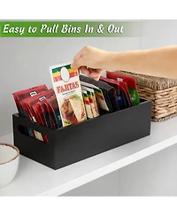 Yigii Wooden Pantry Organizer with 4 Slots for Dressings, Seasonings, and Snacks