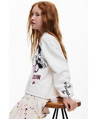 Desigual Girls's Mickey Mouse Kiss Sweatshirt