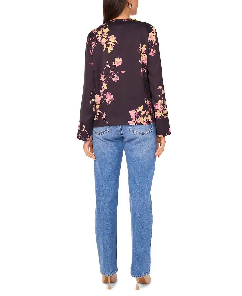 Vince Camuto Women's V-Neck Long-Sleeve Top