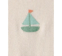 Carter's Baby Boys' Sailboat Print Crochet Crewneck Top & Shorts, 2-Piece Set