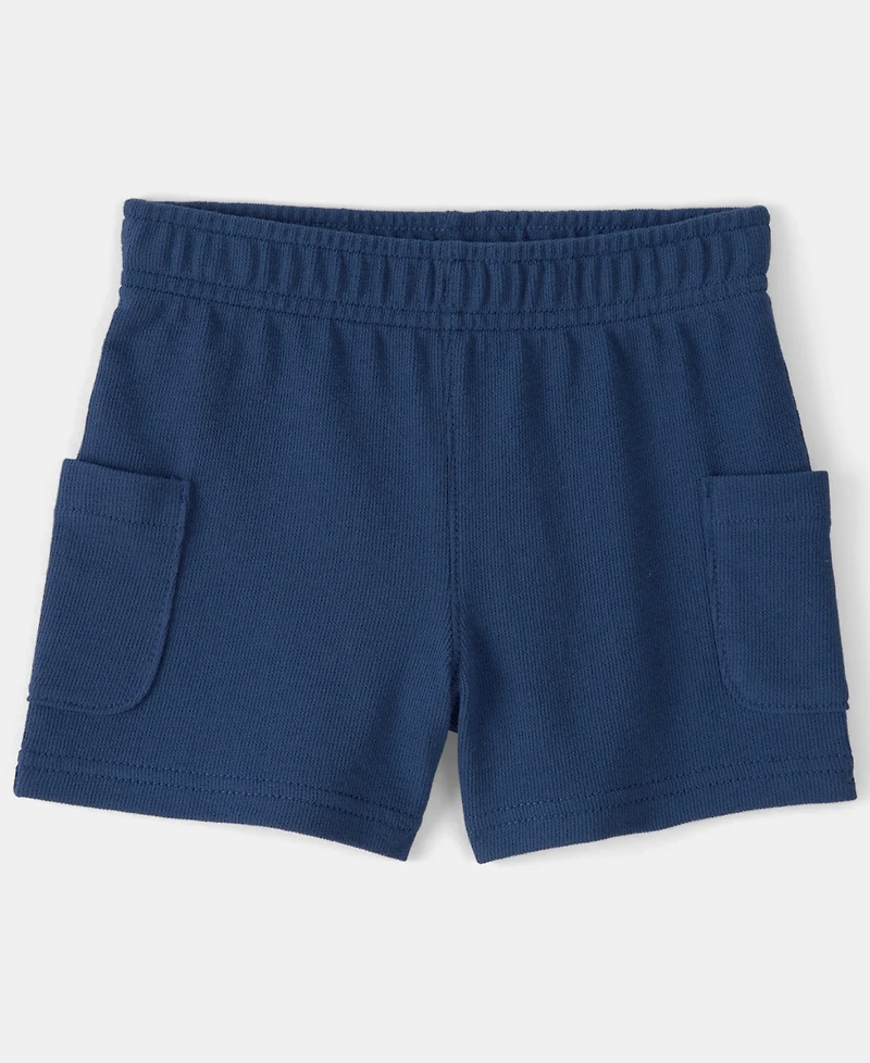 Carter's Boys' Toddler 2T-5T Car Collared Top & Shorts, 2-Piece Set