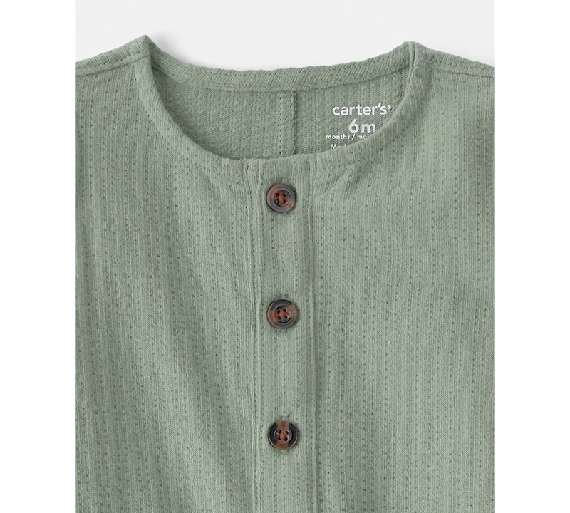 Carter's Baby Boys' Solid Sleeveless Romper