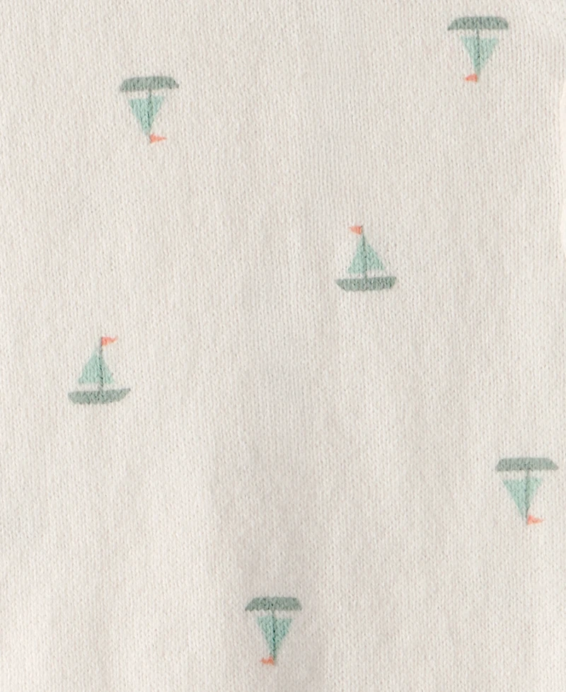 Carter's Baby Boys' Sailboat Sweater Top and Shorts, 2-Piece Set