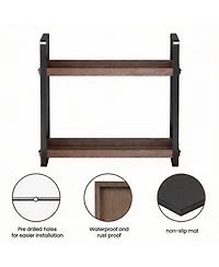 Yigii 2-Tier Wood Bathroom Organizer