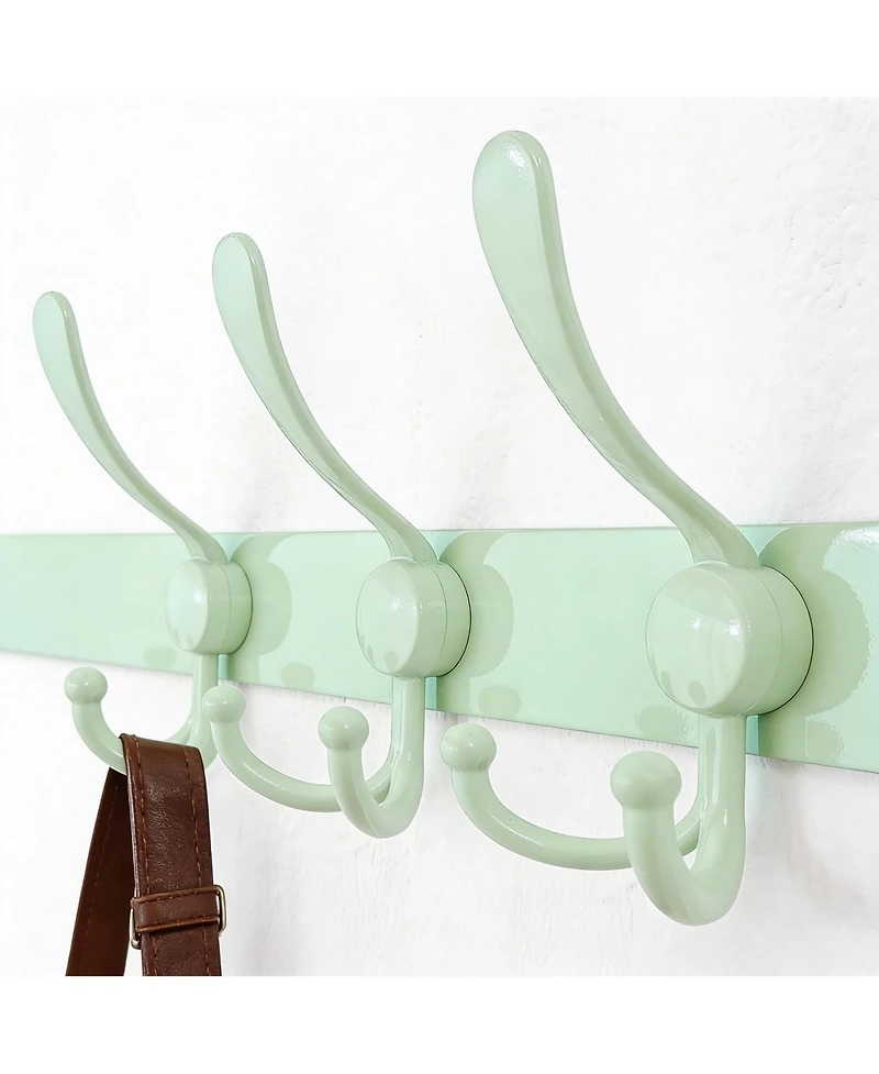 Yigii Heavy Duty 38" Coat Rack with 10 Tri-hooks for Mudroom, Entryway