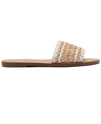 Arezzo Women's Liz Round Toe Flat Sandals