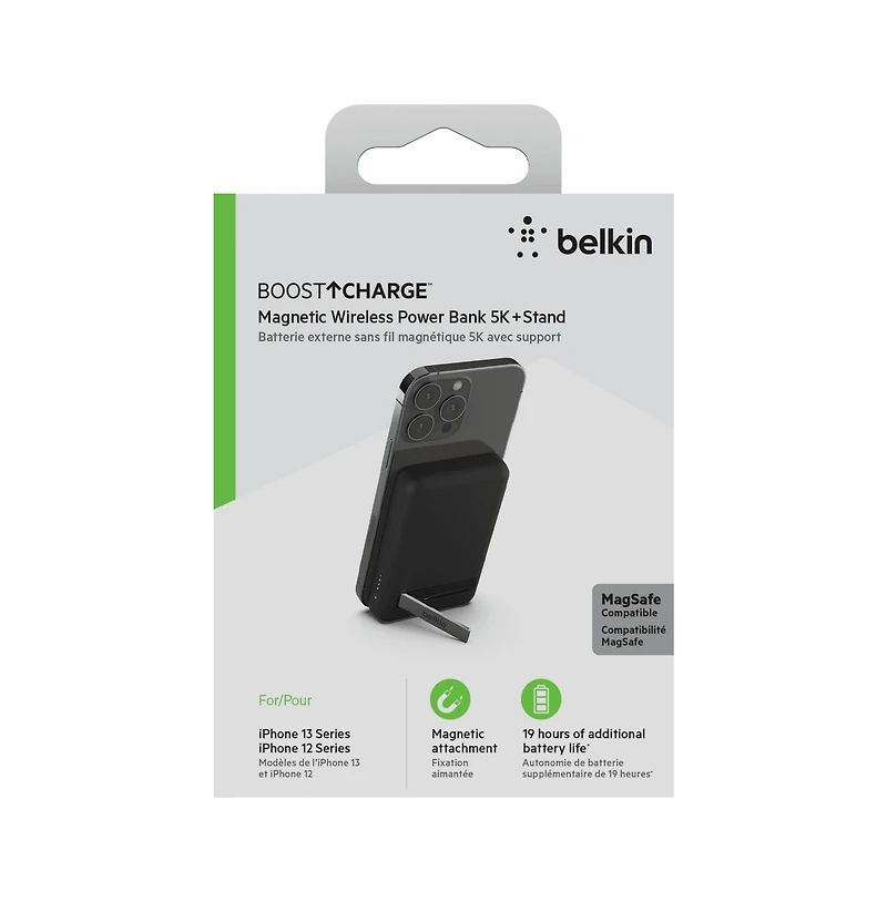 Belkin BoostCharge Magnetic Wireless Power Bank and Stand 5,000 mAh