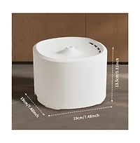 Aostirmotor Automatic Pet Water Fountain Cat Bowls, 3000ML/101 oz, White