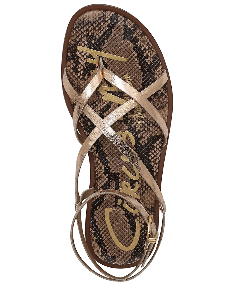 Circus Ny by Sam Edelman Women's Dakota Ankle Strap Strappy Flat Sandals