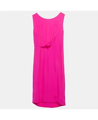 Pre-Owned Versace Women's Pink Silk Back Open Mini Dress