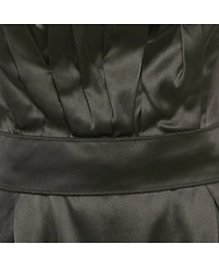 Pre-Owned Dolce & Gabbana Women's Black Satin Strapless Short Dress