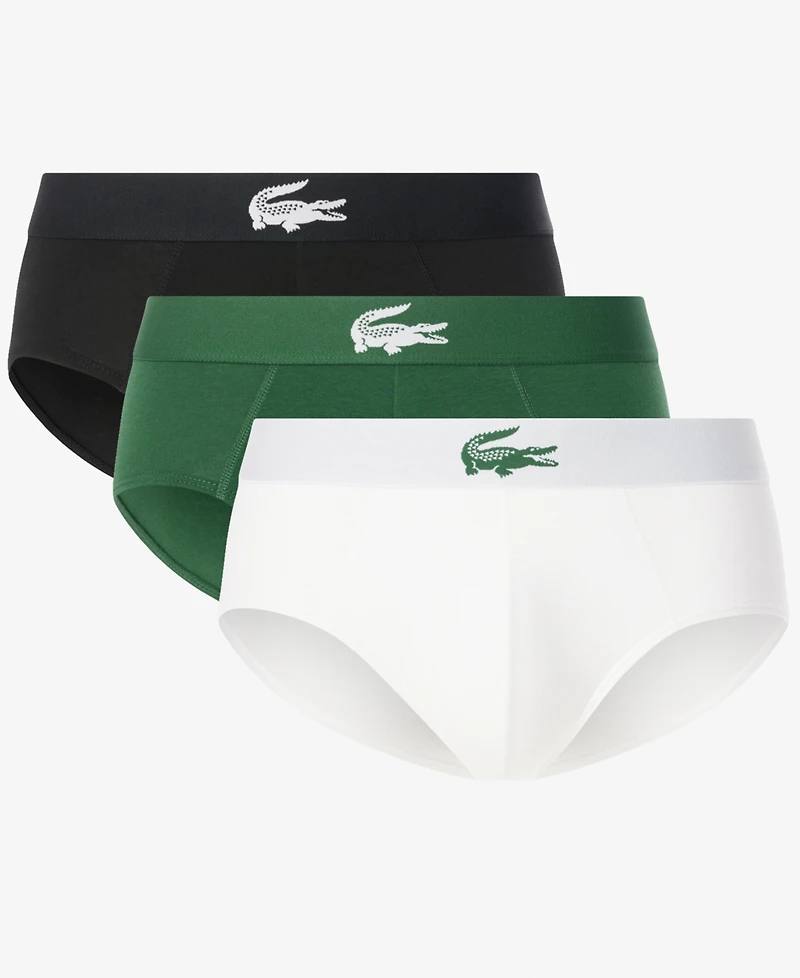 Lacoste Men's Regular-Fit Briefs, 3-Pack