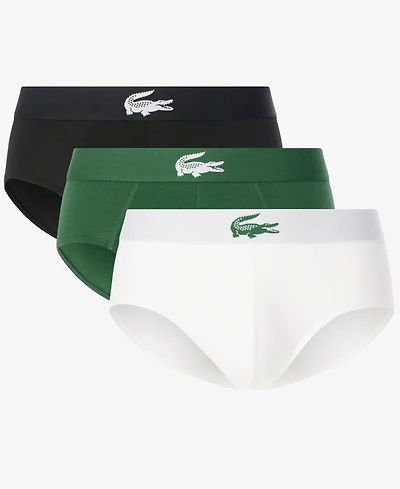 Lacoste Men's Regular-Fit Briefs, 3-Pack