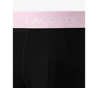 Lacoste Men's 3-Pack Regular Fit Logo Waistband Boxer Briefs
