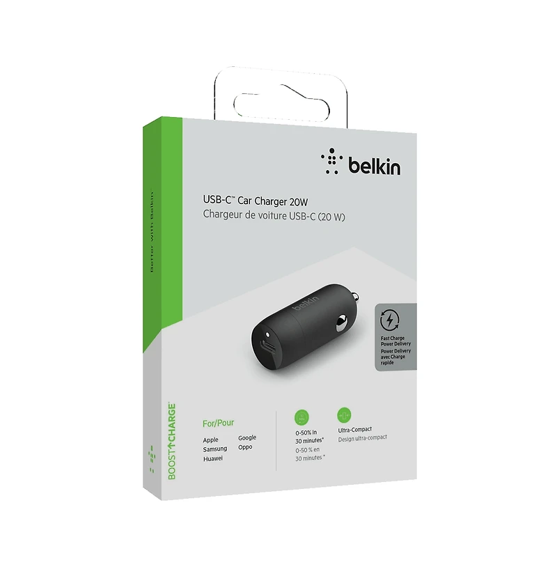 Belkin BoostCharge Usb-c Car Charger 20W