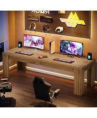 Tribesigns 78.7-Inch Extra Long Computer Desk, Two Person Double Gaming Desk for 2 People, Workstaion