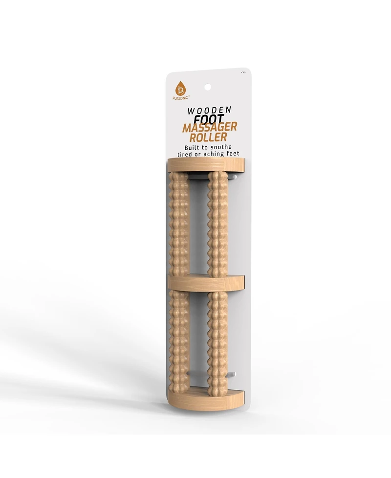 Pursonic The Ultimate Relaxation Trio: Wooden Foot Massager, Collapsible Wireless Footbath, & Portable Handheld Massager