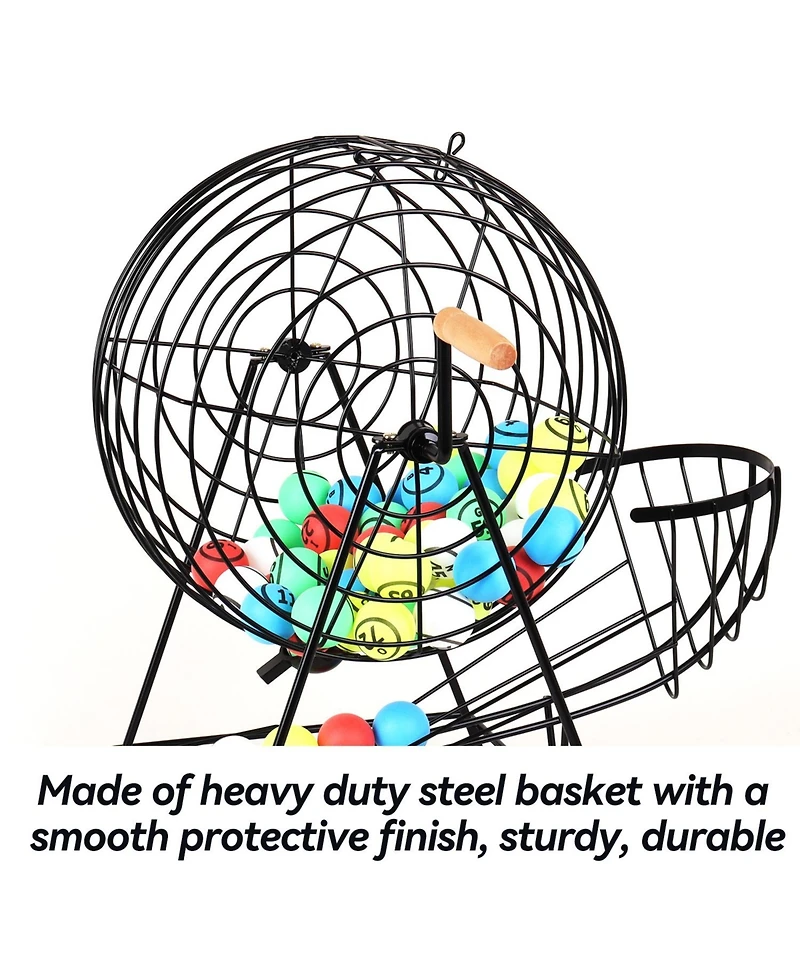 Gse Games & Sports Expert Bingo Game Set with Jumbo Cage and 1.5" Ping Pong Balls, Plastic Master Board