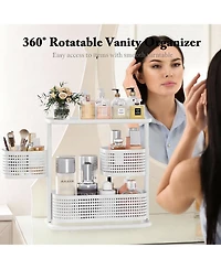 Yigii 360 Degree Rotating 3-Tier Organizer for Bathroom, Bedroom, Office