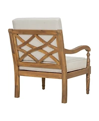 Mondawe Outdoor Patio Seating Chair with Cushions, Wooden Club Chairs