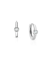 Tiny Blessings Girl's Sterling Silver 9mm Birthstone Huggie Hoops Earrings