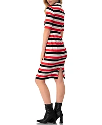 Ivonne Women's Striped Fitted Midi Dress