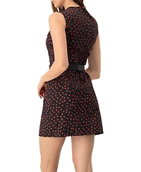 Ivonne Women's Sleeveless Polka Dot Shift Dress