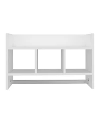 Franklin Bath Shelf with Towel Bar, Open Shelves, and Storage Space for Bathroom Items