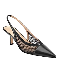 Marc Fisher Ltd Women's Gipsi Mesh Slingback Kitten Heel Pumps