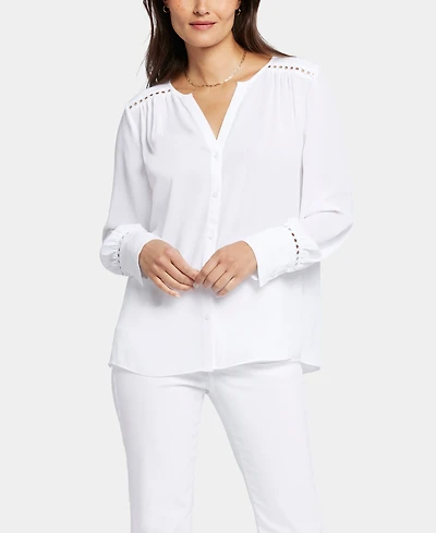 Nydj Women's Liliana Peasant Long Sleeve Top
